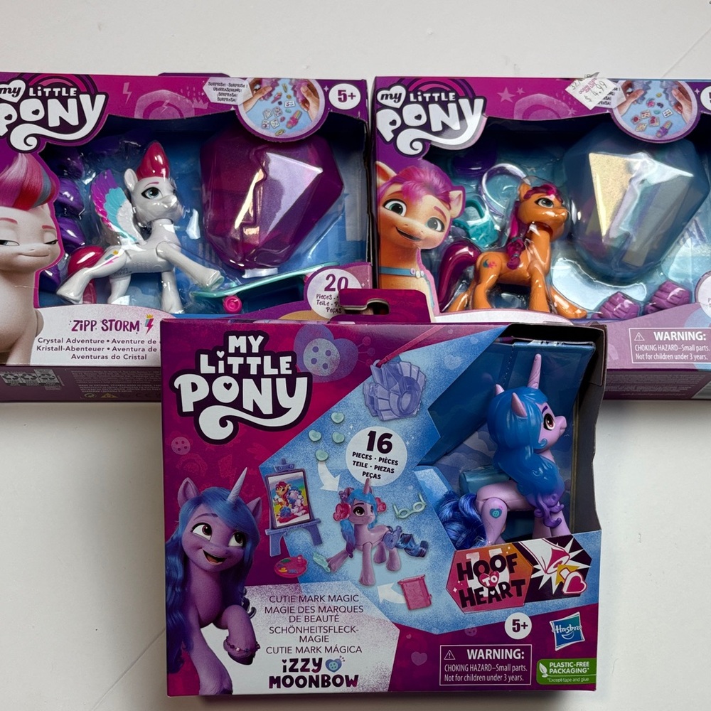 My Little Pony lot of 3 Izzy‎ ,Zipp Storm, Sunny Starscout